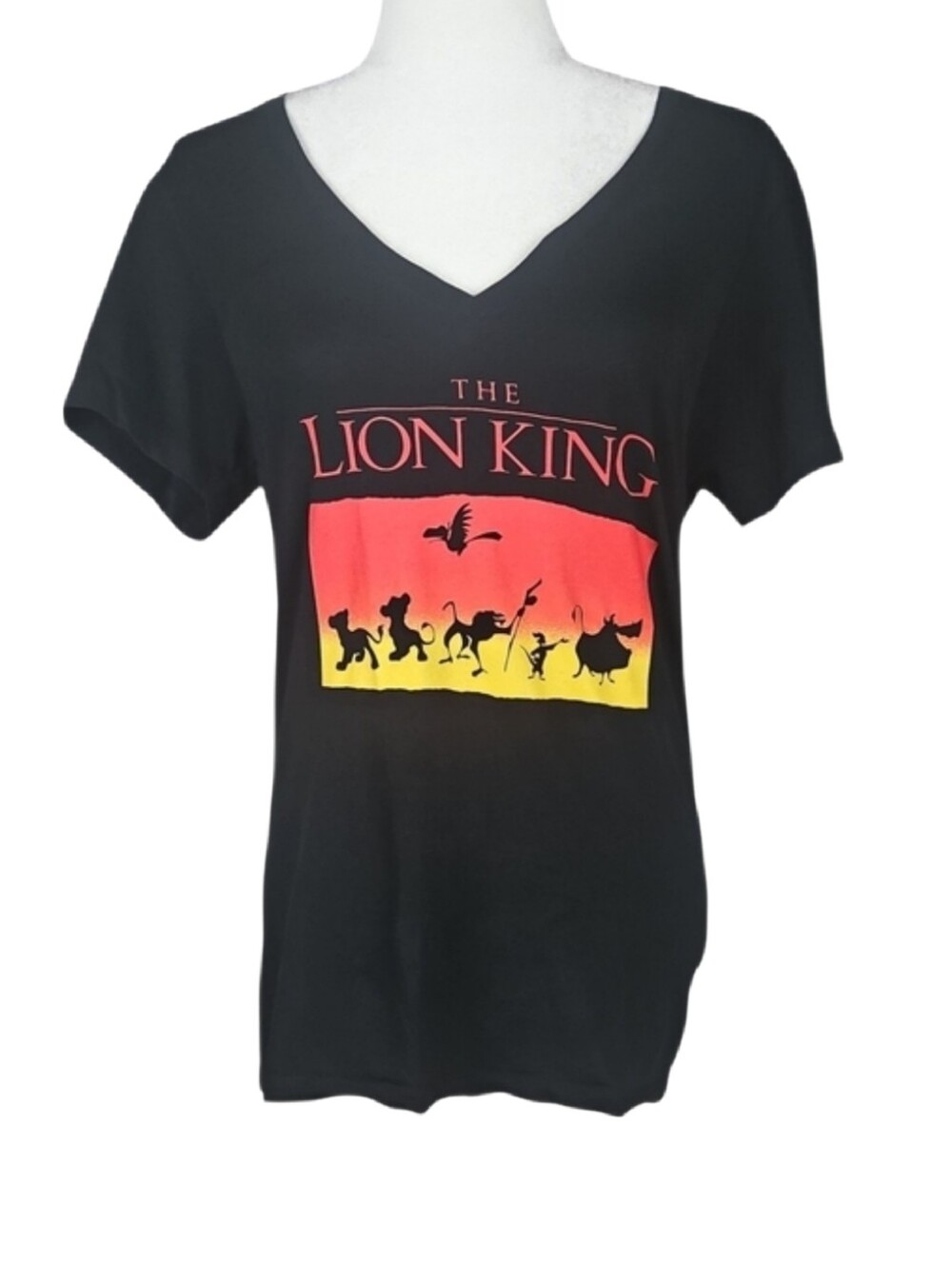 Disney The Lion King Women's Slim Fit Black Graphic Tee T-Shirt Disney Movie, L
